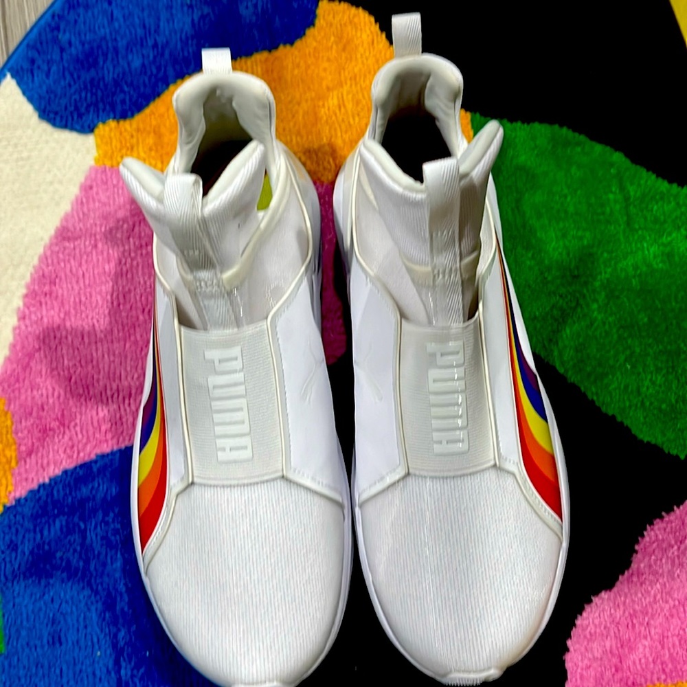 Brand new shoes for sale for women white and rainbow colours